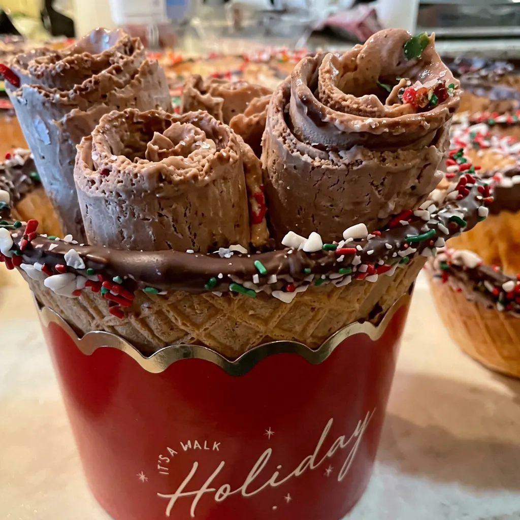 The Holiday Cup — rolled ice cream at Cold Slate Creamery