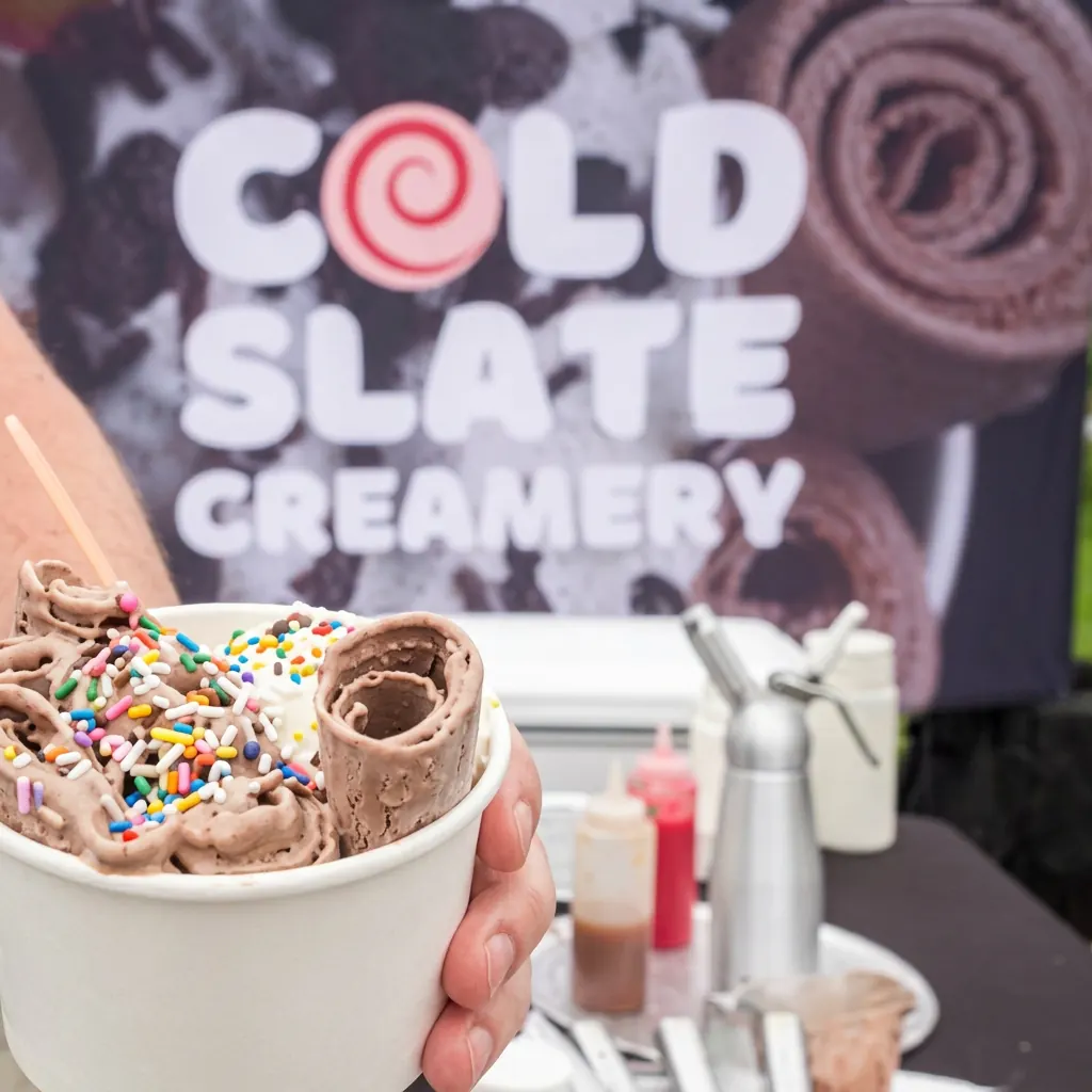 Specialty Flavour Drops — rolled ice cream at Cold Slate Creamery